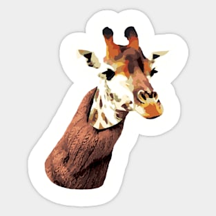 Giraffe wearing a turtleneck funny Sticker